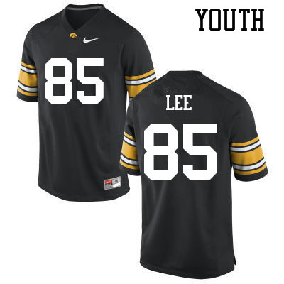 Youth #85 Logan Lee Iowa Hawkeyes College Football Jerseys Sale-Black